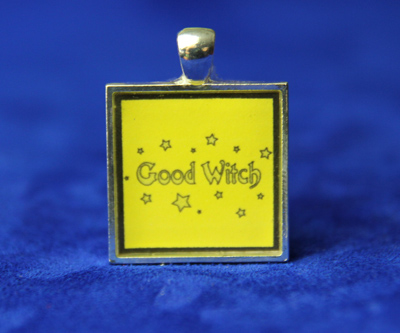 good witch keychain pendant